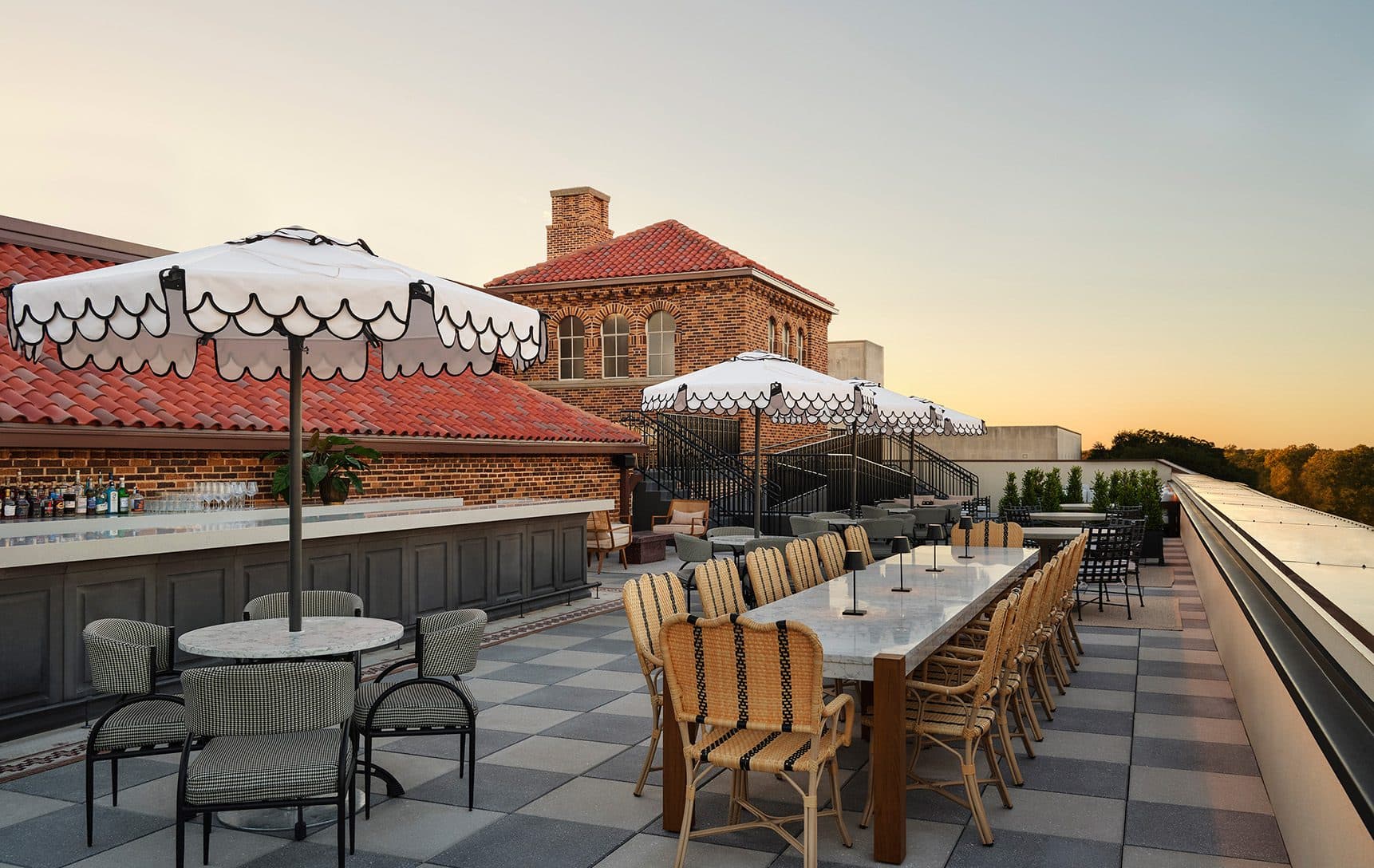 Rooftop seating