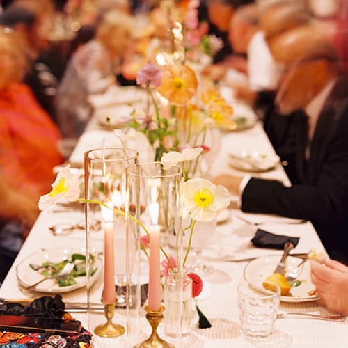 wedding reception dining table