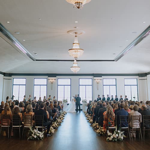 wedding ceremony in the ballroom